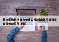 越南区块链项目有哪些公司[越南区块链项目有哪些公司可以做]